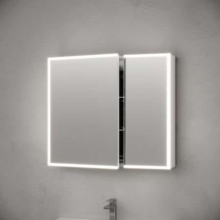 Зеркало-шкаф Sancos Evoke SC8080 80х14х70 настенный цвет серый